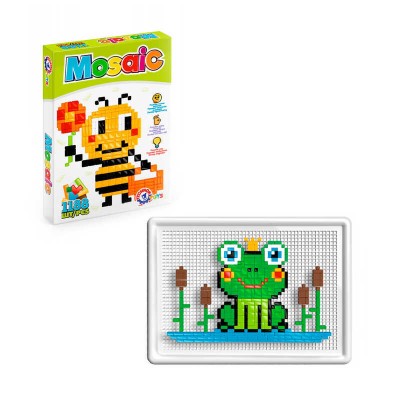 гр Мозайка 7525 (24) Technok Toys, “Пчелка”, 1188 деталей, размер 0.5 см, игровая панель, в коробке