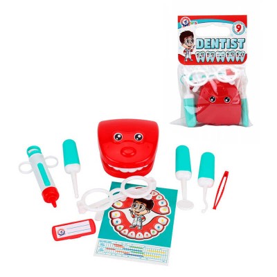 гр Набір стоматолога 6641 (18) Technok Toys, 8 елементів, щелепа, окуляри, бейдж, інструменти, в пакеті