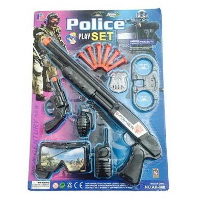 Набор полиции  AK 008 (362) Оружие, обмундирование полицеского, на листе