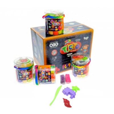 гр Креативна творчість Тісто для ліплення Fluoring TMD-FL-12-01U туба, 12 кольорів (УКР) (12) Danko Toys