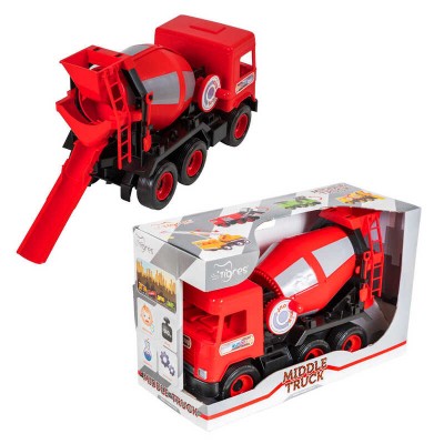 гр Авто Middle truck бетонозмішувач (4) 39489 (червоний) в коробці Tigres