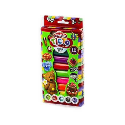 гр Тісто для ліплення Master Do TMD-02-02 УКР (20) Danko Toys, 10 кольорів, 40г