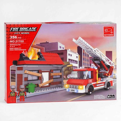 Конструктор AUSINI 21705 (122) Пожежний автомобіль, 356 елементів, у коробці