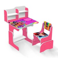 гр Парта шкільна Героїня Сонечко” ПШ044 (1) ЛДСП колір рожевий 69*45 см, + 1 стілець