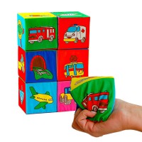 гр Набір MC090601-12 кубиків Транспорт (20) Масік, 6 кубиків, в пакеті