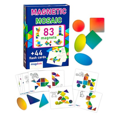 гр Магнітна мозаїка ML4031-23 EN game Mosaic (16) Magdum, 83 магніти, 44 картки з завданнями