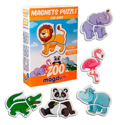 гр Магнітні пазли ML4031-18 EN Magdum, “Zoo, англ. мова