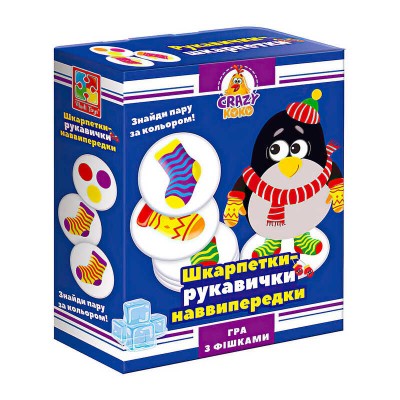 гр Гра настільна розважальна Crazy Koko Шкарпетки-рукавичка VT8025-05 (12) Vladi Toys в коробці