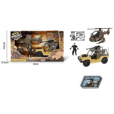 Набір військової техніки G 3109-15 (24) 2 види техніки, 2 фігурки військових, аксесуари, в коробці