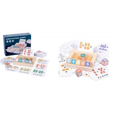 Математична гра C 60437 (40) картки з прикладами, кубики, підставка, в коробці