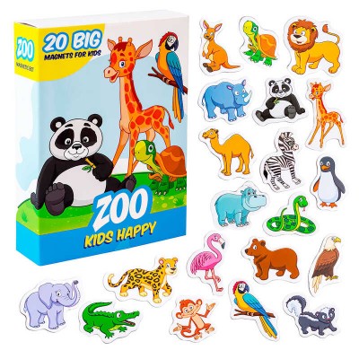 гр Набір магнітів ML4031-01 EN (70) Magdum, Kids Happy Zoo, англ. мова, в коробці