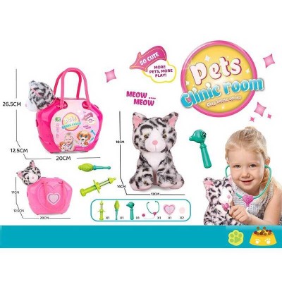 Улюбленець DR 5101 (482) “Кошеня”, м’яка іграшка, медичне приладдя, сумка-переноска, 7 аксесуарів, в сумці