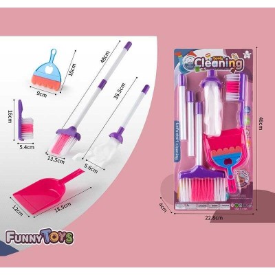 Набір для прибирання F  2203-5 A (962) мітла, совочок з щіткою, щвабра , на листі