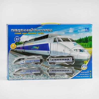 Залізниця TK - 71101 (242) TK Group, ОЗВУЧУВАННЯ УКРАЇНСЬКОЮ МОВОЮ, LED-підсвічування, голосові ефекти, 4 вагони, у коробці