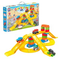 гр Конструктор 8461 (4) Technok Toys, 80 деталей, 4 машинки, дорожні знаки, в коробці