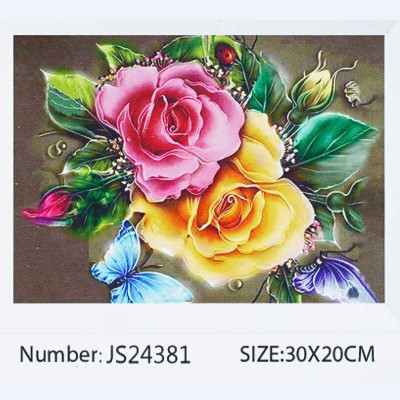 Алмазна мозаїка JS 24381 (50) TK Group, 20х30 см, “Троянди”, в коробці