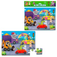 гр М’які пазли А4 Транспорт на 24 елемента VT1102-32 (50) Vladi Toys, в пакеті