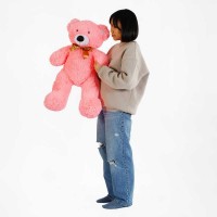 гр М`яка іграшка Ведмедик колір рожевий В22572 висота 1 м (1)