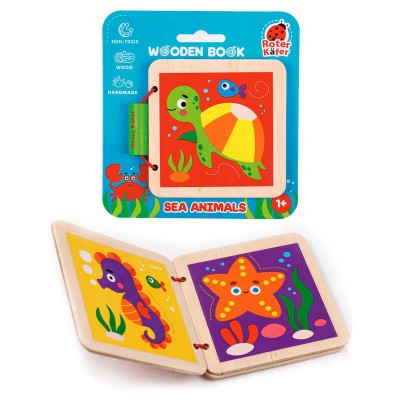 гр Wooden Toy Wooden book. Sea animals RW3031 (10) Vladi Toys