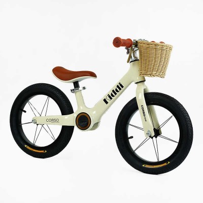 Велобіг CORSO KIDDI LT-14104 (1) магнієва рама, колеса надувні резинові 14’’, алюмінієві обода, підставка для ніг, корзинка, в коробці