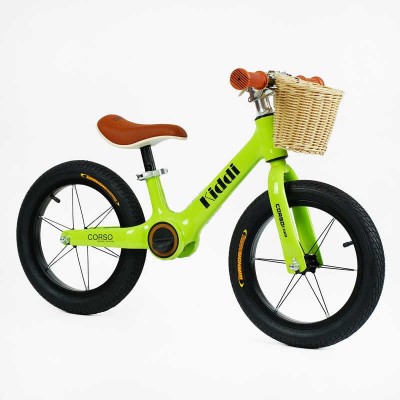 Велобіг CORSO KIDDI LT-14127 (1) магнієва рама, колеса надувні резинові 14’’, алюмінієві обода, підставка для ніг, корзинка, в коробці