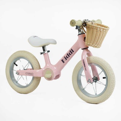 Велобіг CORSO KIDDI ML-12009 (1) магнієва рама, колеса надувні резинові 12’’, алюмінієві обода, підставка для ніг, корзинка, в коробці