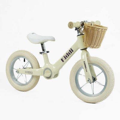 Велобіг CORSO KIDDI ML-12102 (1) магнієва рама, колеса надувні резинові 12’’, алюмінієві обода, підставка для ніг, корзинка, в коробці