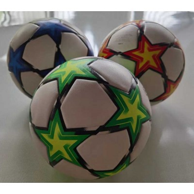 М`яч футбольний C 64691 (30) 3 види, вага 420 грам, матеріал PU, балон гумовий, клеєний, (поставляється накачаним на 90), ВИДАЄТЬСЯ МІКС