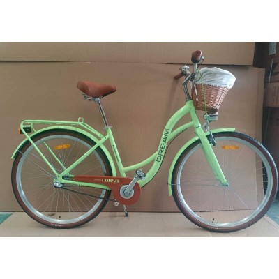 Велосипед міський Corso Dream DM-28093 (1) обладнання Shimano Nexus-3, 3 швидкості, алюмінієва рама, кошик, фара