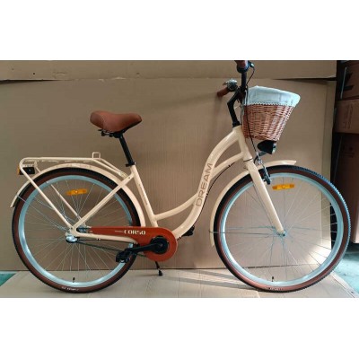 Велосипед міський Corso Dream DM-28928 (1) обладнання Shimano Nexus-3, 3 швидкості, алюмінієва рама, кошик, фара
