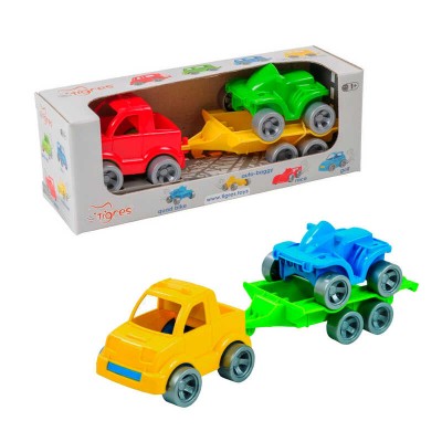 гр Набір авто Kids cars Sport 39543 (20) Tigres, пікап + квадроцикл