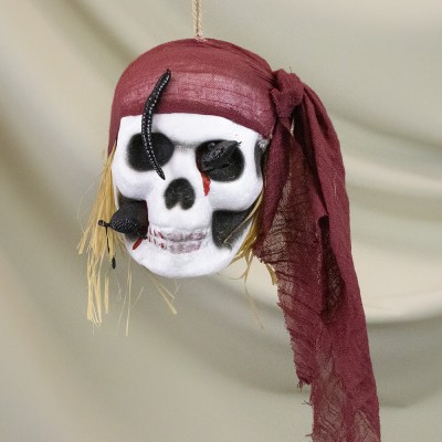 Декор подвесной череп Пират 13800 (бордовый) Декор подвесной череп Пират 13800 (бордовый)
