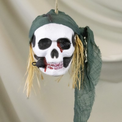 Декор подвесной череп Пират 13801 (бутылочно-зеленый) Декор подвесной череп Пират 13801 (бутылочно-зеленый)