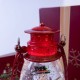 Новогодний декор фонарь музыкальный с LED подсветкой 23 см 12939 (красный)