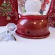 Новогодний декор фонарь музыкальный с LED подсветкой 23 см 12939 (красный)