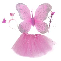 Набор Бабочки Карнавальный с юбкой 50х38см (розовый)