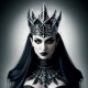Корона Косплей Готическая Ворон (серебро антик)