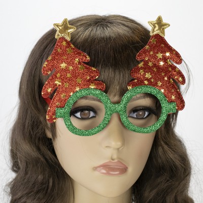 Очки Новогодние Елочки (красные)