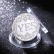Сувенирная монета принятия решений YES/NO 3702 (серебряная)