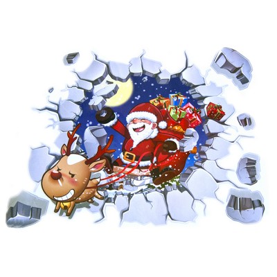 Интерьерная наклейка NG Санта Клаус с подарками ABQ6005 45х60см