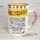 Кружка с пожеланием Birthday (белая с желтым)