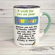 Кружка с пожеланием Birthday (белая с фиолетовым)