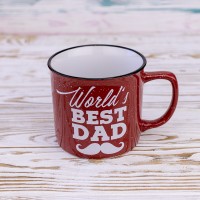 Кружка для папы World's best dad 400 мл 12718 (красный)