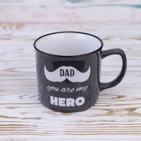 Кружка для папы Dad you are my hero 400 мл 12734 (графит)
