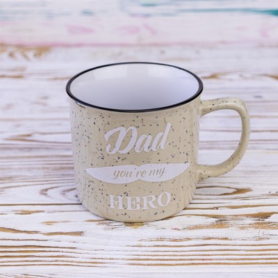 Кружка для папы Dad you're my hero 400 мл 12741 (песочный)