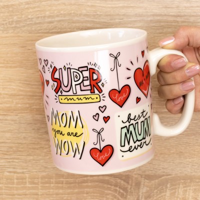 Кружка Гигант Мам ты ВАУ MOM you are WOW