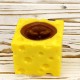 Игрушка антистресс Фуфлик Мышка из сыра (коричневая)