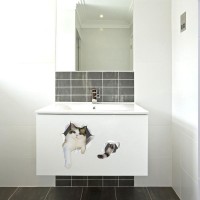 Интерьерная наклейка 3D Кот M1-53 30х20см
