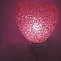 Светильник ночник Сердечко (220 V) розовый