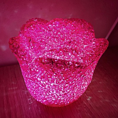 Светильник ночник Роза белый Crystal